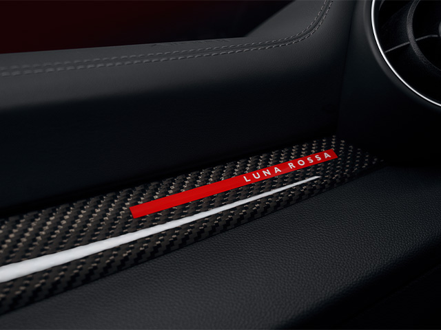 Luna Rossa signature on dashboard
