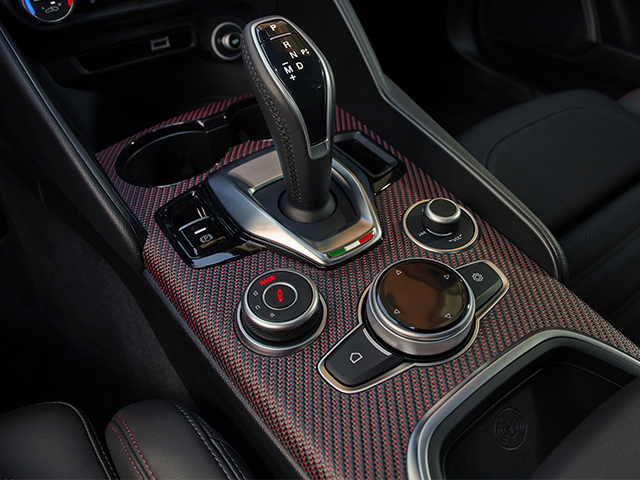 Red 3D carbon fibre design