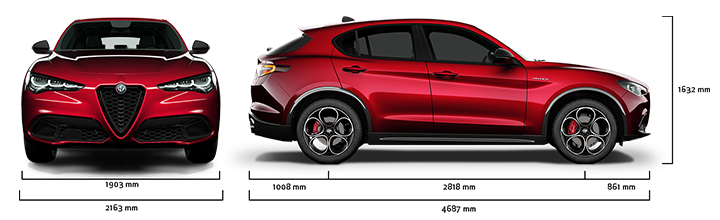 Alfa Romeo Stelvio MY24 - Dimensiones